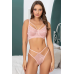 Dantelli Pudra Balenli Bralet Sütyen Takımı