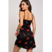 Dudak Desenli Siyah Askılı Gecelik Dudak Desenli Siyah Askılı Gecelik