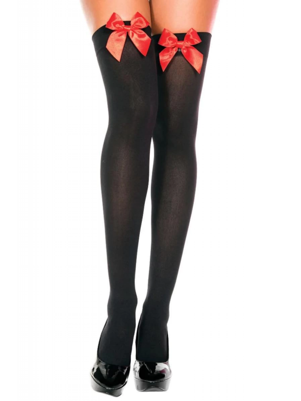 Kırmızı Fiyonklu Siyah Jartiyer Çorabı TM1173… Kırmızı Fiyonklu Siyah Jartiyer Çorabı TM1173…