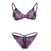 Mor Dantelli Sütyen Ve Gstring Takımı TM2087