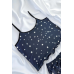 Yıldız Desenli Lacivert Şortlu Pijama Takımı