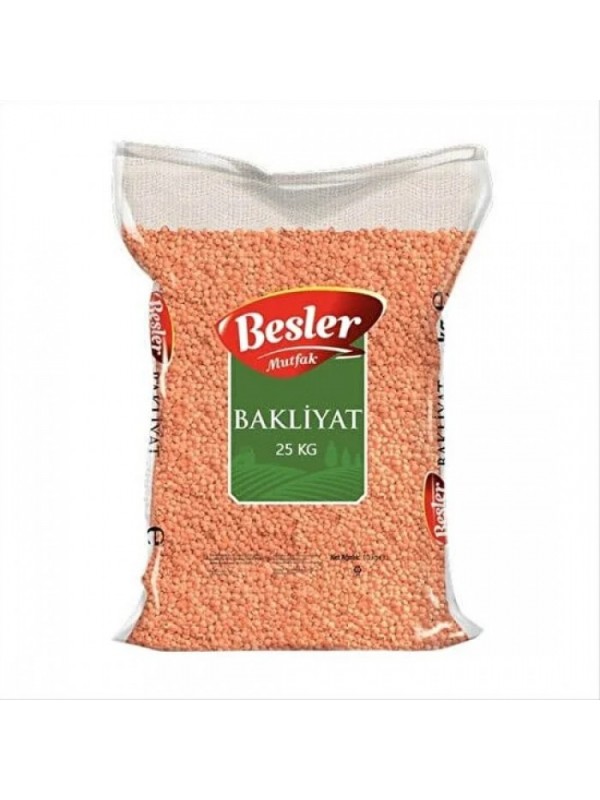 Besler Mutfak Kırmızı Mercimek 25 kg