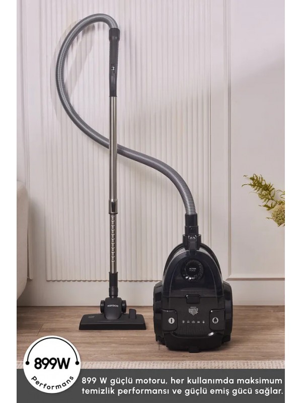 Karaca Vantuz Action Force X10 2 Lt Hazneli Elektrikli Süpürge Black 899 W