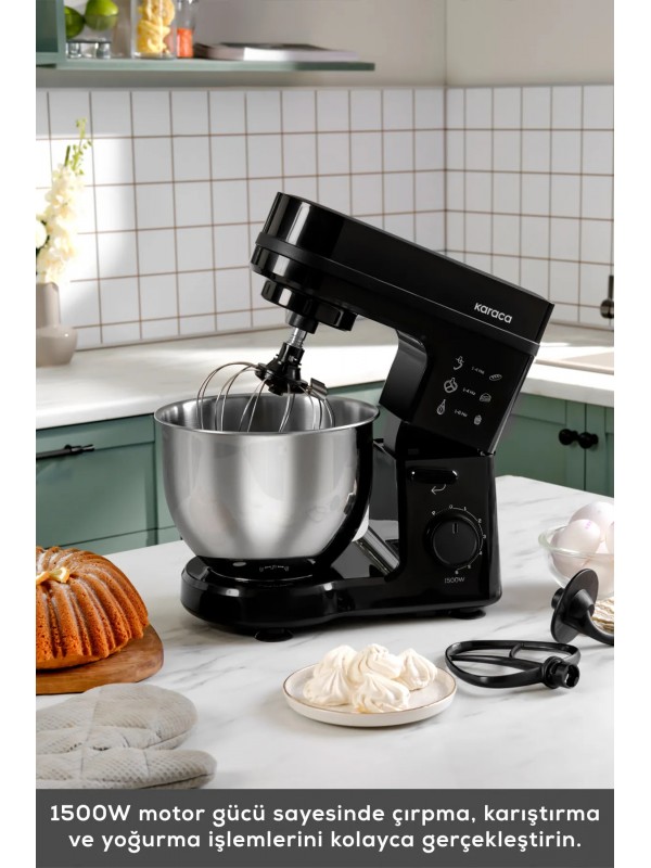Karaca Maestrochef Stella Stand Mikser Siyah 1500w 5 Litre