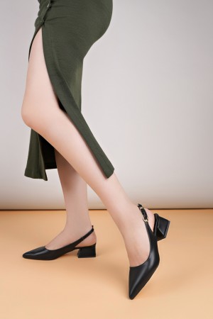 Luis a Costa Abiye LC111 Siyah Cilt 4 Cm Abiye Ayakkabı