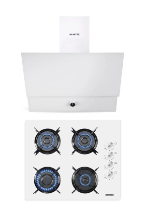KUMTEL Beyaz 2'li Ankastre Cam Set (Ocak-Davlumbaz)…