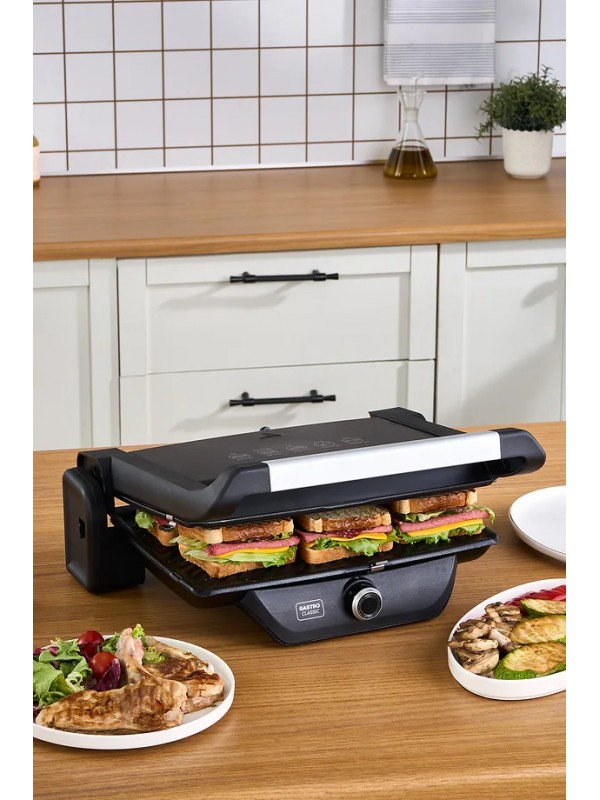 Karaca Gastro Classic Izgara ve Tost Makinesi Matte Black 6 Dilim Kapasiteli