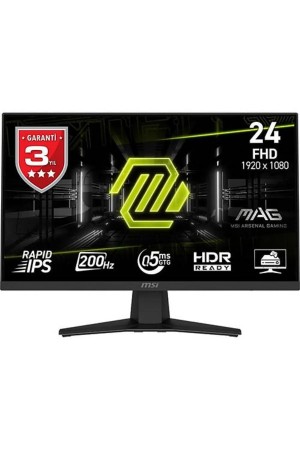 MSI MAG 244F 23.8" 1920x1080 (FHD) RAPID IPS FLAT 200Hz 0.5Ms FreeSync Premium Gaming Monitör