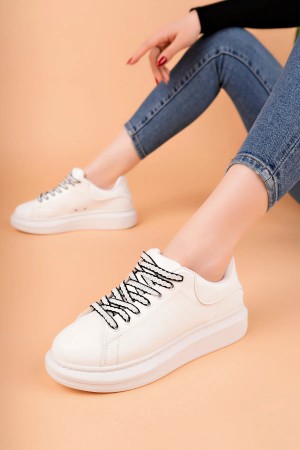 Luis a Costa LC107 Beyaz Bağcıklı Kadın Ayakkabı