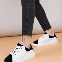 Luis a Costa LC109 Beyaz Siyah Süet Kadın Sneaker