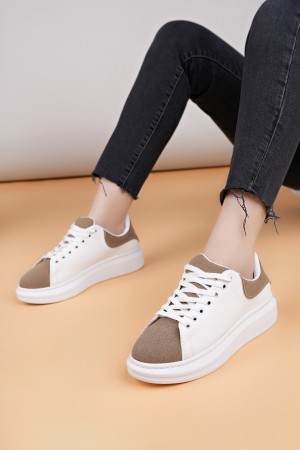 Luis a Costa LC109 Beyaz Kahve Süet Kadın Sneaker…