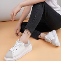 Luis a Costa LC109 Beyaz Gri Süet Kadın Sneaker