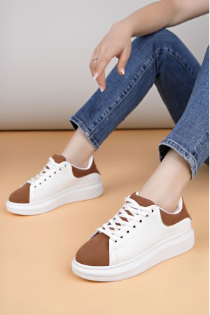 Luis a Costa LC109 Beyaz Taba Süet Kadın Sneaker…