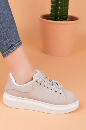 Luis a Costa LC101 Gri Süet Kadın Sneaker