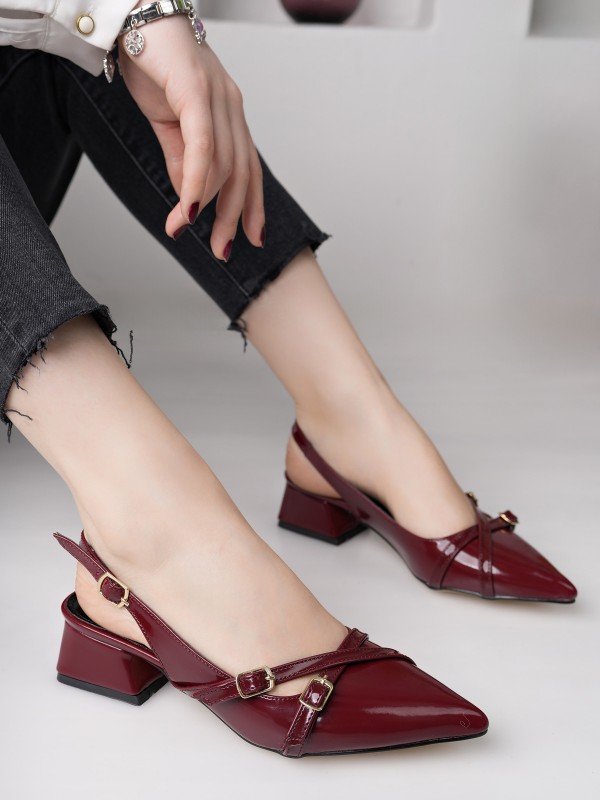 Luis a Costa 3 Tokalı Bordo 4 Cm Topuklu Ayakkabı… Luis a Costa 3 Tokalı Bordo 4 Cm Topuklu Ayakkabı…