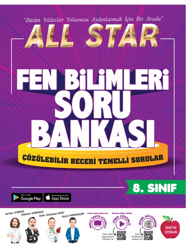 NEWTON YAYINLARI 8.SINIF ALL STAR FEN BİLİMLERİ SORU BANKASI…