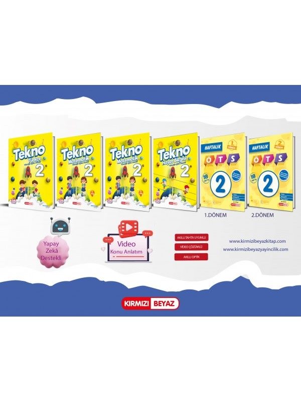 KIRMIZI BEYAZ YAYINLARI 2.SINIF TEKNO SUPER PLUS SET 6 KİTAP…