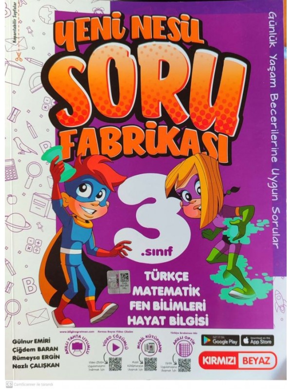 KIRMIZI BEYAZ YAYINLARI 3. SINIF YENİ NESİL SORU FABRİKASI…