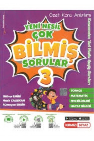 KIRMIZI BEYAZ YAYINLARI 3.SINIF YENİ NESİL ÇOK BİLMİŞ SORULAR…