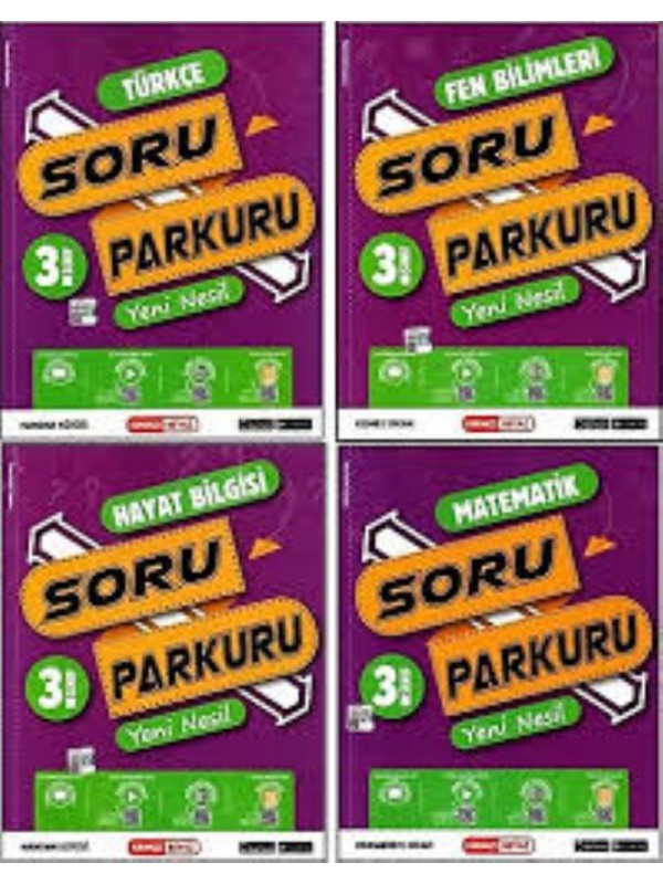 KIRMIZI BEYAZ YAYINLARI 3. SINIF SORU PARKURU SORU BANKASI SETİ 4 KİTAP…