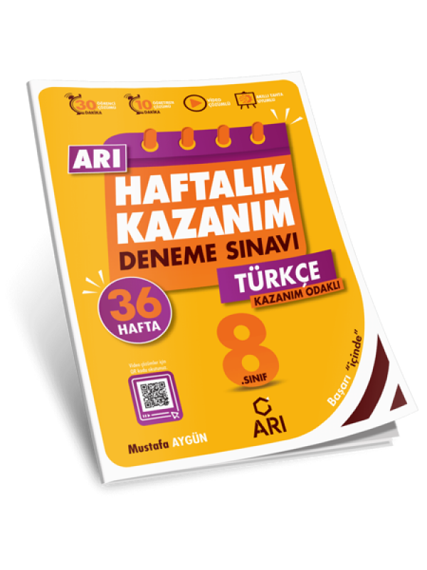 8 Sınıf Haftalık Kazanım Türkçe Deneme Sınavı…