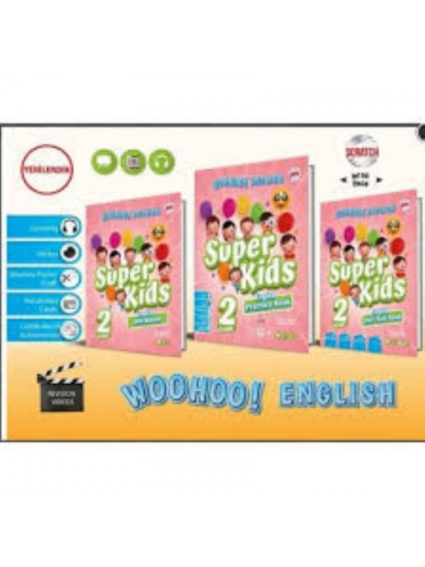 KIRMIZI BEYAZ YAYINLARI 2.SINIF WOOHOO ENGLISH SUPER KIDS…