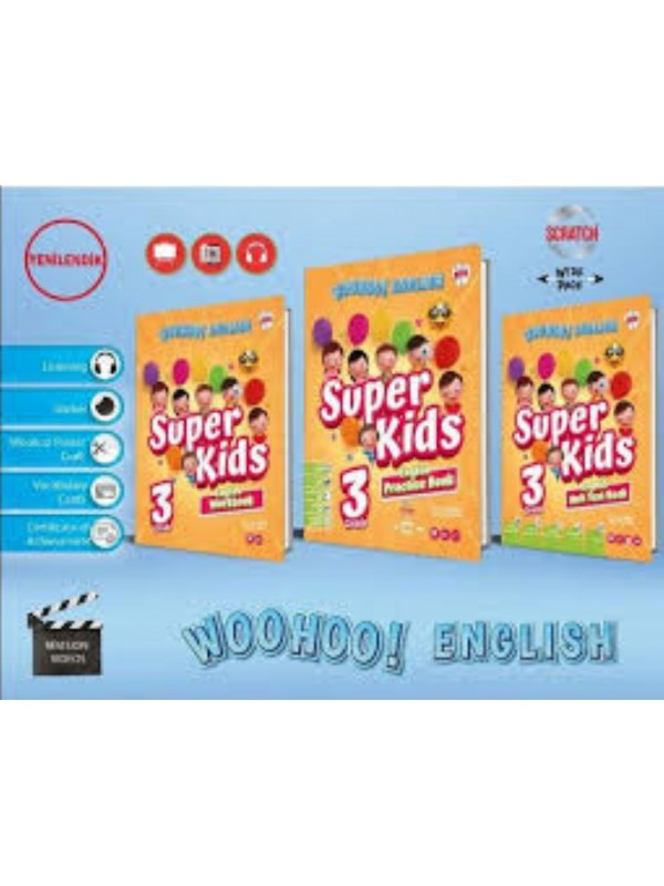 KIRMIZI BEYAZ YAYINLARI 3.SINIF WOOHOO ENGLISH SUPER KIDS…
