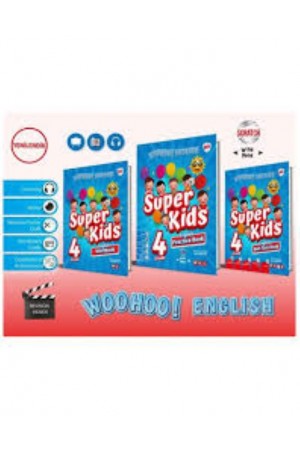 KIRMIZI BEYAZ YAYINLARI 4.SINIF WOOHOO ENGLISH SUPER KIDS , 3 KİTAP…