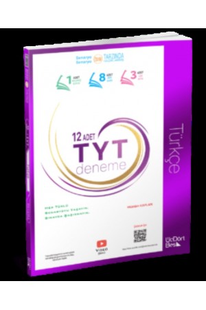 ÜÇDÖRT BEŞ YAYINLARI TYT TÜRKÇE 12 Lİ DENEME…