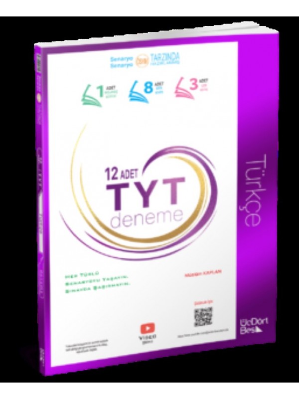 ÜÇDÖRT BEŞ YAYINLARI TYT TÜRKÇE 12 Lİ DENEME…
