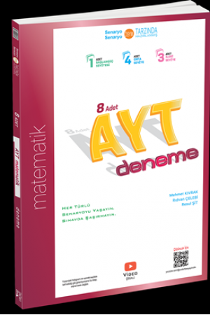 ÜÇDÖRT BEŞ YAYINLARI AYT MATEMATİK 8 Lİ DENEME GÜNCEL BASKI
