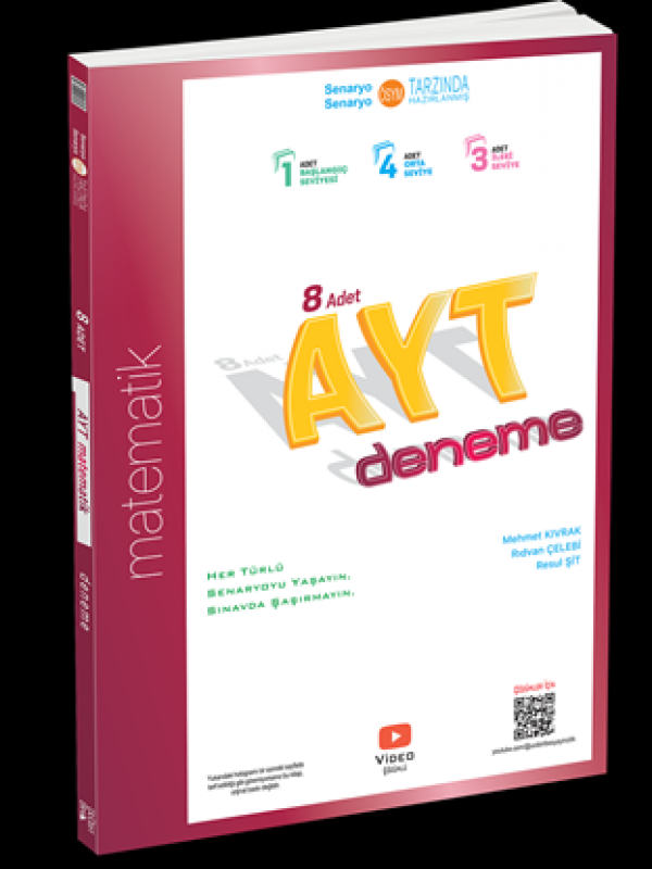 ÜÇDÖRT BEŞ YAYINLARI AYT MATEMATİK 8 Lİ DENEME GÜNCEL BASKI…