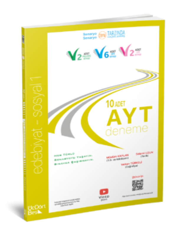 ÜÇDÖRT BEŞ YAYINLARI AYT 10 LU EDEBİYAT SOSYAL DENEME…