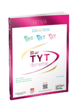 ÜÇDÖRT BEŞ YAYINLARI TYT 30 LU KİMYA DENEME…