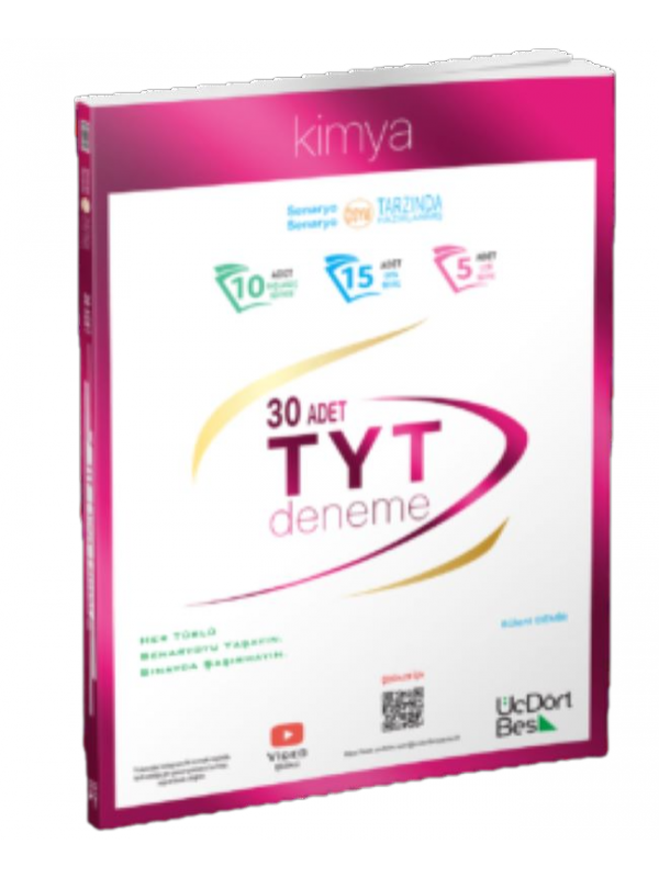 ÜÇDÖRT BEŞ YAYINLARI TYT 30 LU KİMYA DENEME…
