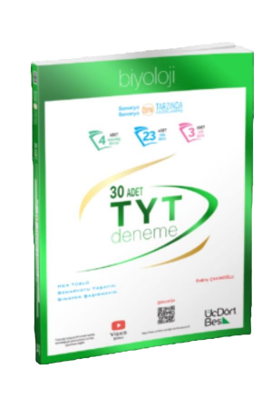 ÜÇDÖRT BEŞ YAYINLARI TYT 30 LU BİYOLOJİ DENEME…