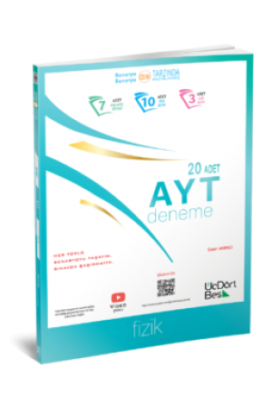 ÜÇDÖRT BEŞ YAYINLARI AYT 20 Lİ FİZİK DENEME…