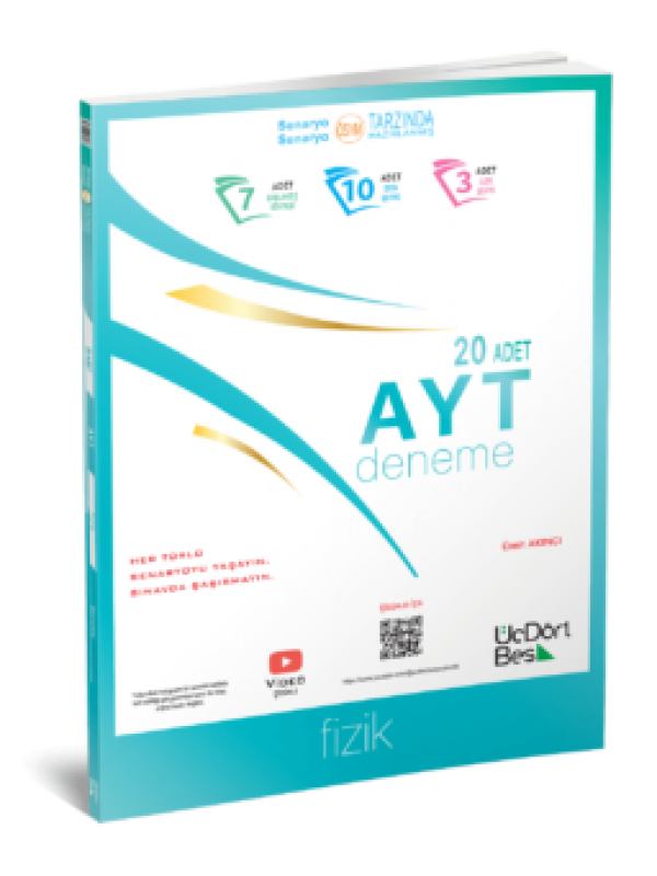 ÜÇDÖRT BEŞ YAYINLARI AYT 20 Lİ FİZİK DENEME…
