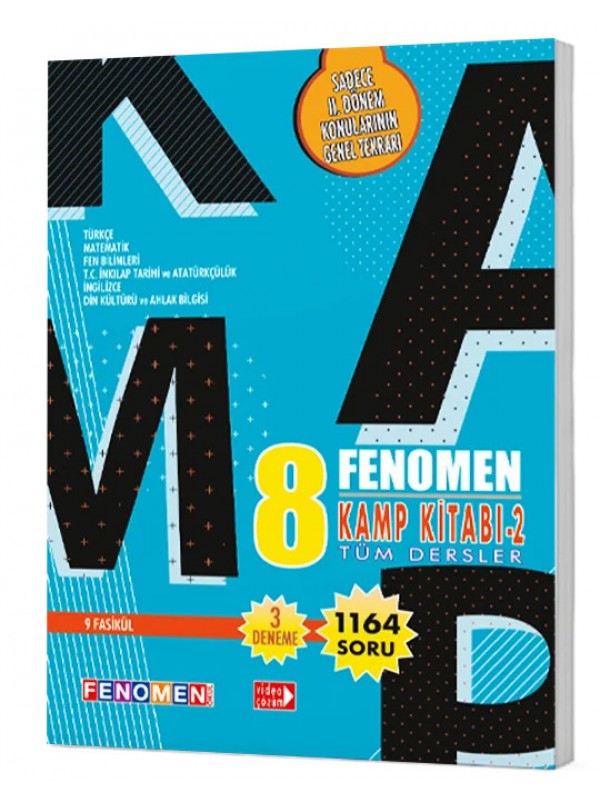 FENOMEN 8 KAMP KİTABI 2.DÖNEM TÜM DERSLER SORU BANKASI…