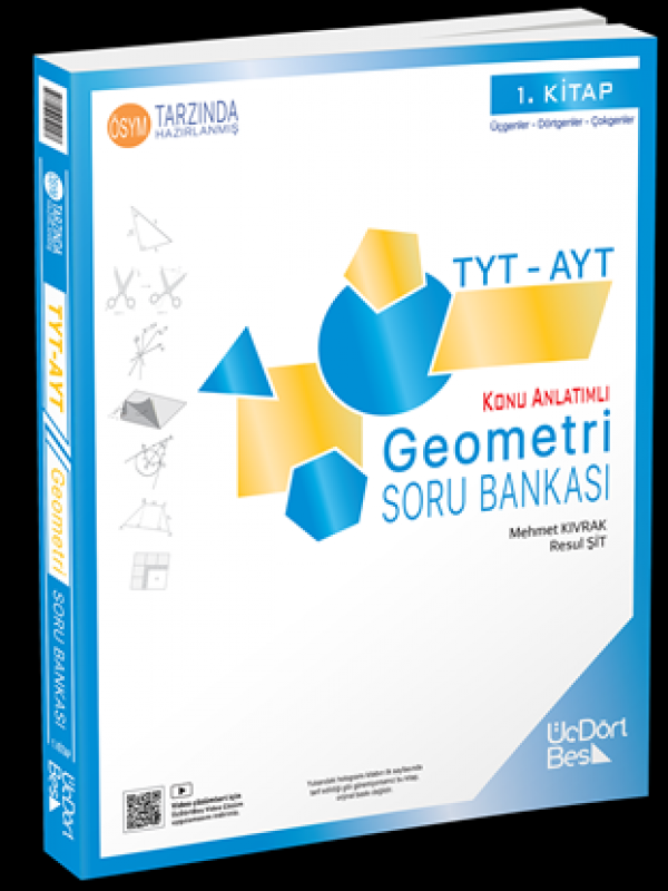 ÜÇDÖRT BEŞ YAYINLARI TYT-AYT GEOMETRİ SORU BANKASI GÜNCEL BASKI…