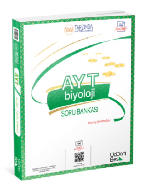 ÜÇDÖRT BEŞ YAYINLARI AYT BİYOLOJİ SORU BANKASI…