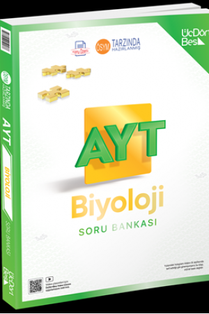 ÜÇDÖRT BEŞ YAYINLARI AYT BİYOLOJİ SORU BANKASI GÜNCEL BASKI