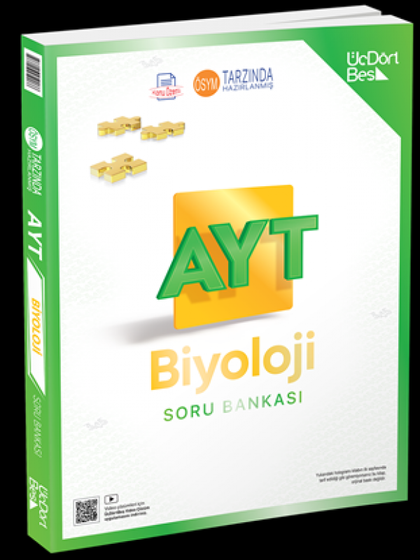 ÜÇDÖRT BEŞ YAYINLARI AYT BİYOLOJİ SORU BANKASI GÜNCEL BASKI…