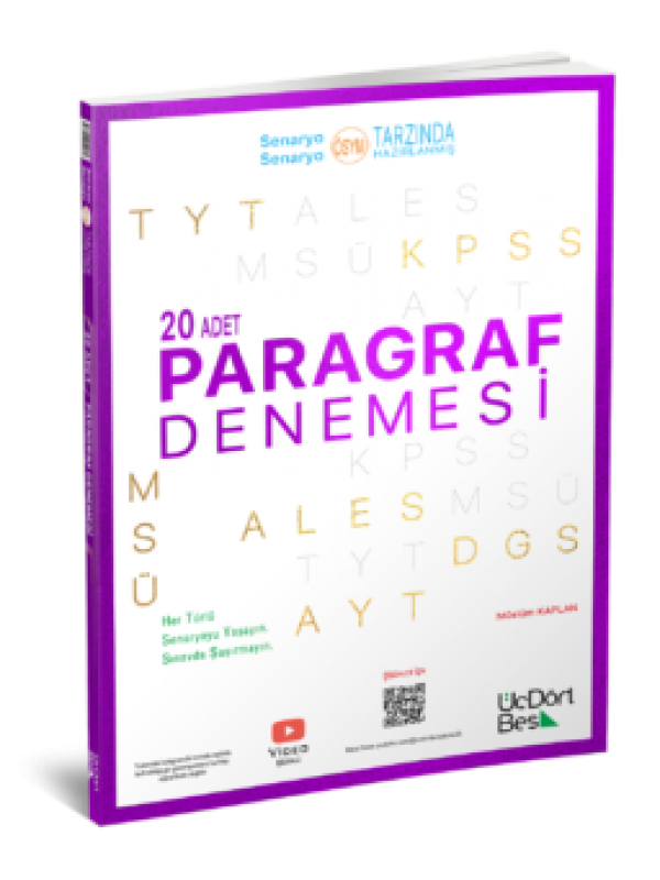 ÜÇ DÖRT BEŞ YAYINLARI PARAGRAF 20 DENEME…