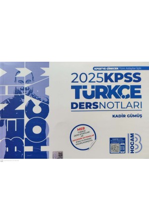 2025 KPSS Türkçe Ders Notları Benim Hocam Yayınları…