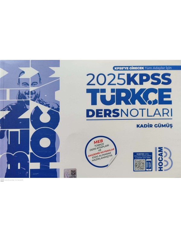 2025 KPSS Türkçe Ders Notları Benim Hocam Yayınları…