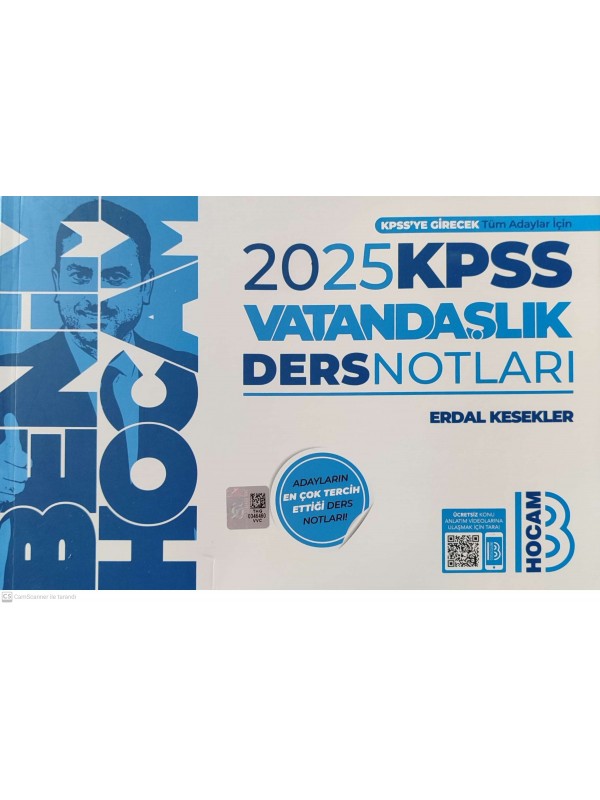 2025 KPSS Vatandaşlık Ders Notları Benim Hocam Yayınları…
