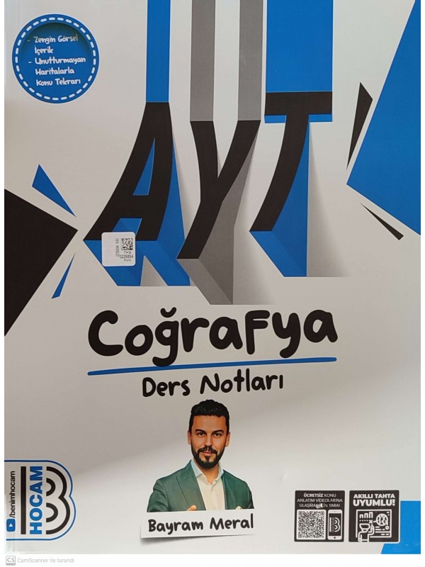 2025 AYT Coğrafya Ders Notları Benim Hocam Yayınları…