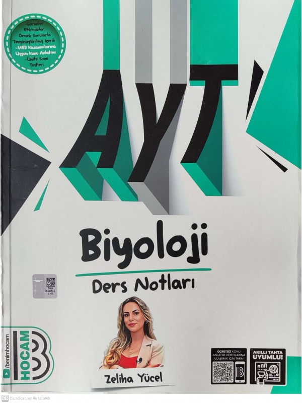 2025 AYT Biyoloji Ders Notları Benim Hocam Yayınları…