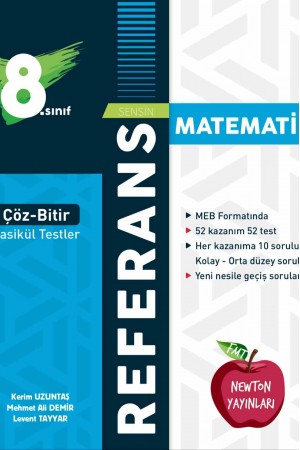 NEWTON YAYINLARI 8.SINIF REFERANS ÇÖZ BİTİR  FASİKÜL TESTLER MAT…